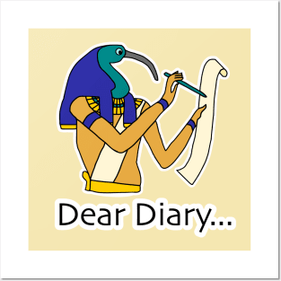 Dear Diary Thoth Ancient Egypt Humor Posters and Art